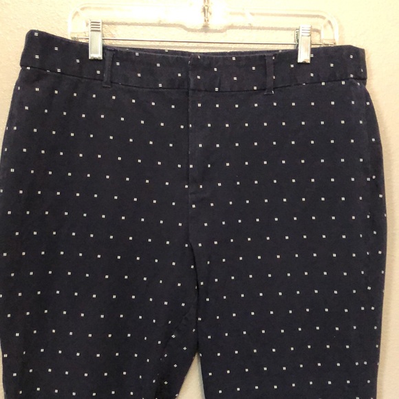 dip Navy white cropped pants Women's 16 ankle chino capri casual trousers summer - Picture 2 of 11